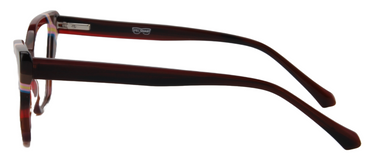 Afro Motif Women Eyeglasses: Eshe - Red Brown - SpecSMART Eye Clinic (Side View)